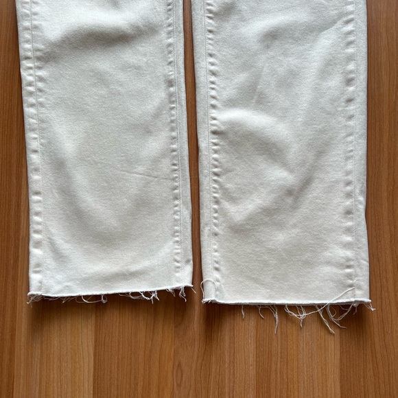 L’AGENCE High Rise Cropped Wide Leg Jeans Ivory Size 24 - Picture 9 of 16